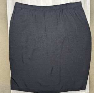 Perceptions Black Elastic Waist Pencil Skirt Size XL